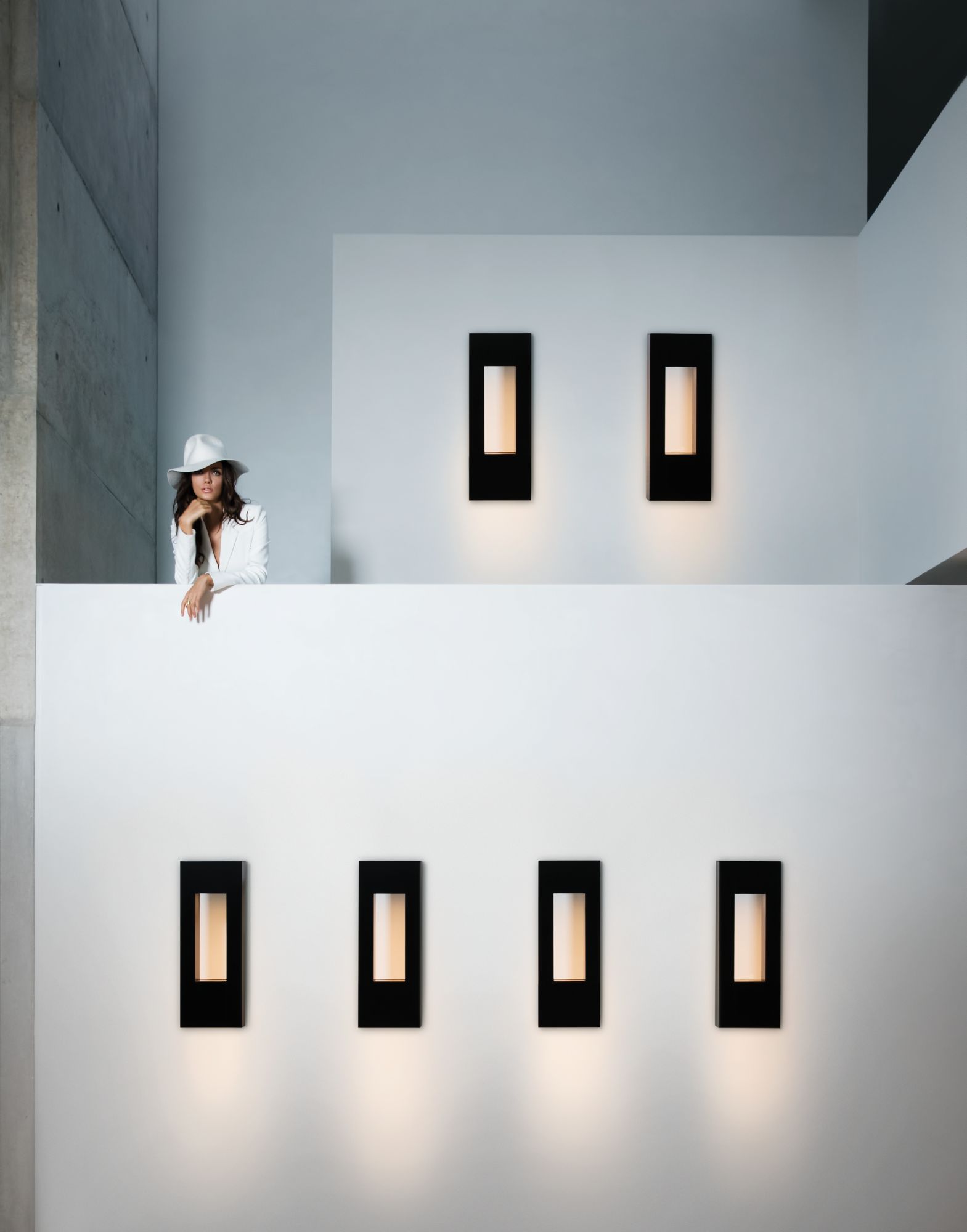 Hinkley Atlantis 16" Black Rectangle Modern LED Outdoor Wall Light