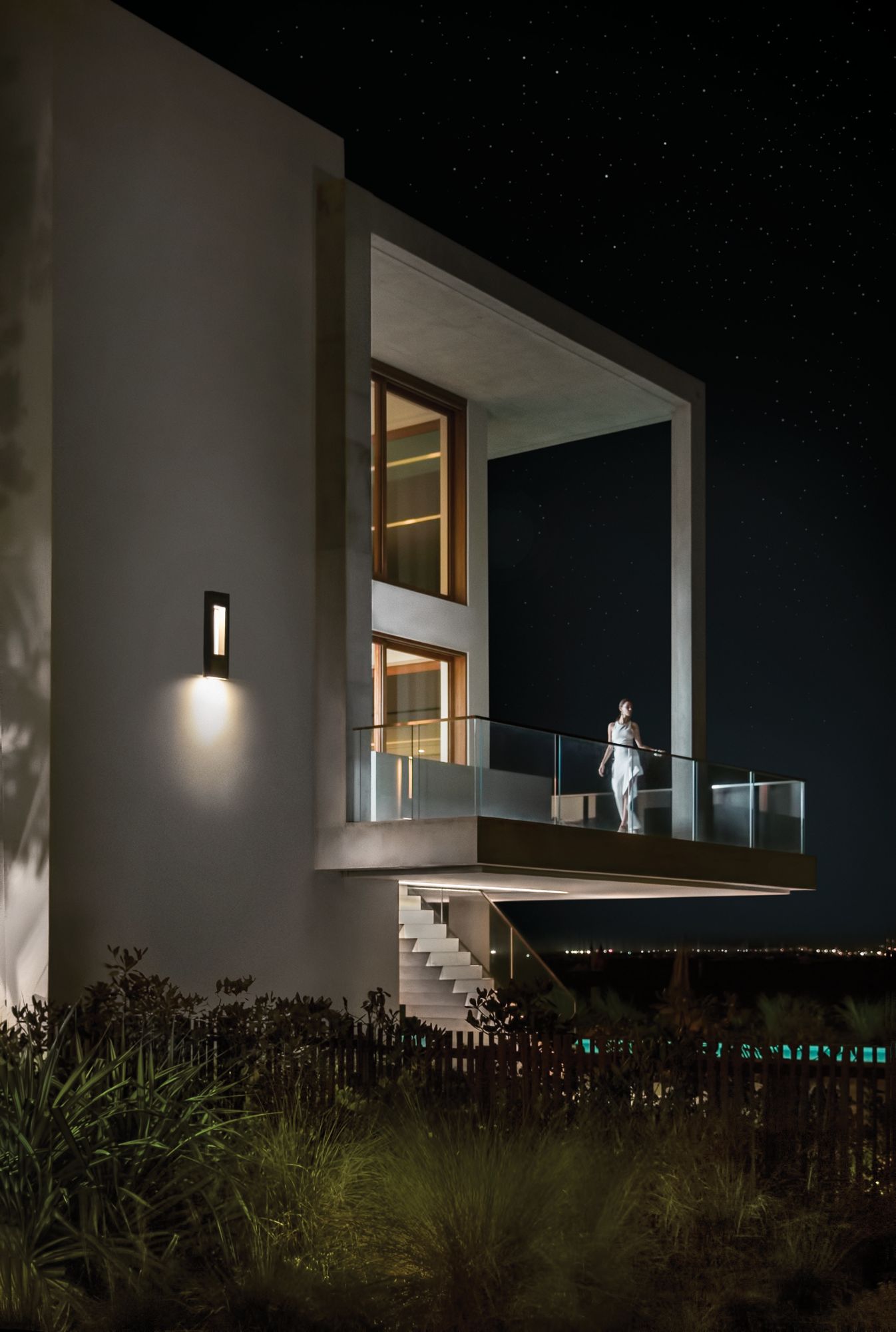 Hinkley Atlantis 16" Black Rectangle Modern LED Outdoor Wall Light