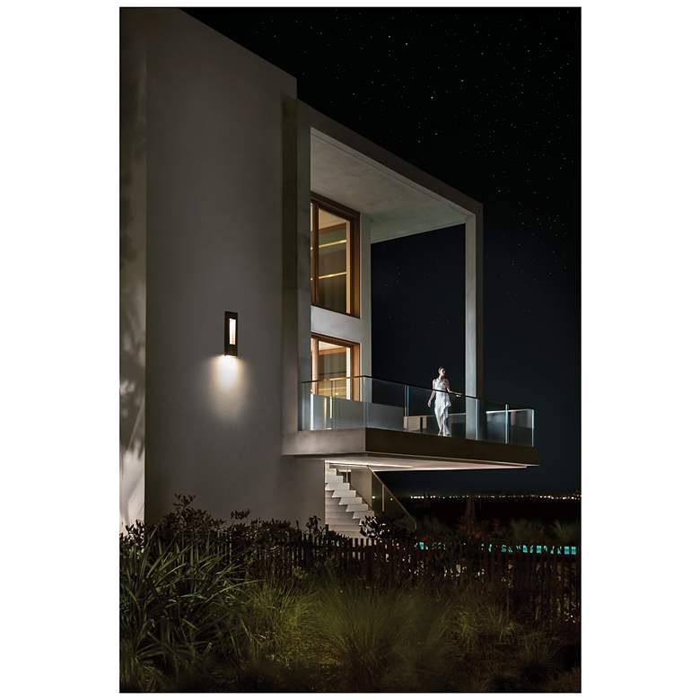 Image 7 Hinkley Atlantis 16" High Black Modern Dark Sky LED Outdoor Wall Light more views