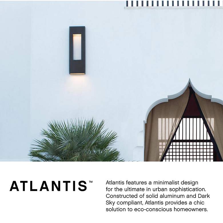 Image 6 Hinkley Atlantis 16" High Bronze ADA Socketed LED Outdoor Wall Light more views