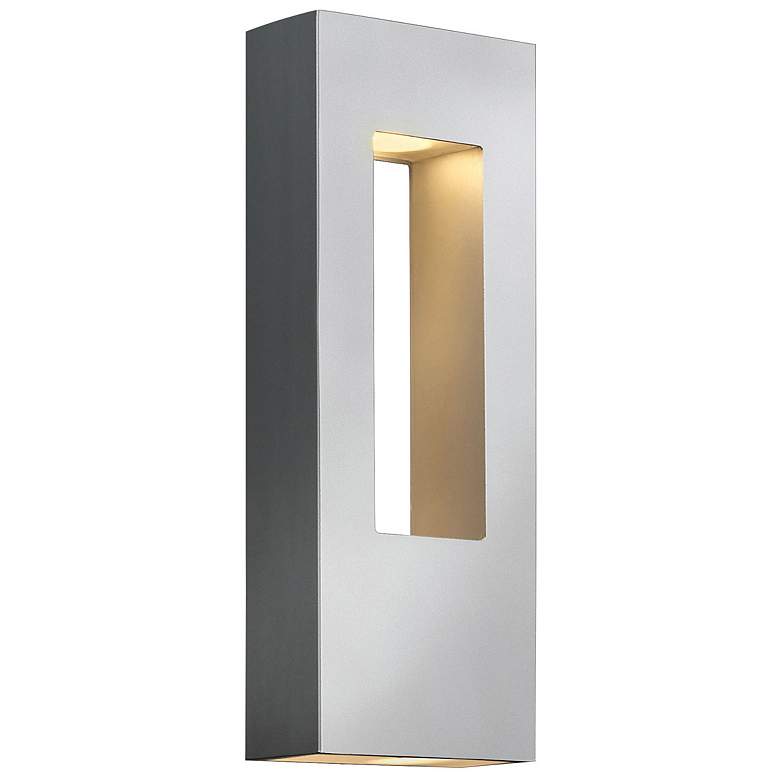 Image 1 Hinkley Atlantis 16" Titanium Modern LED Outdoor Wall Light