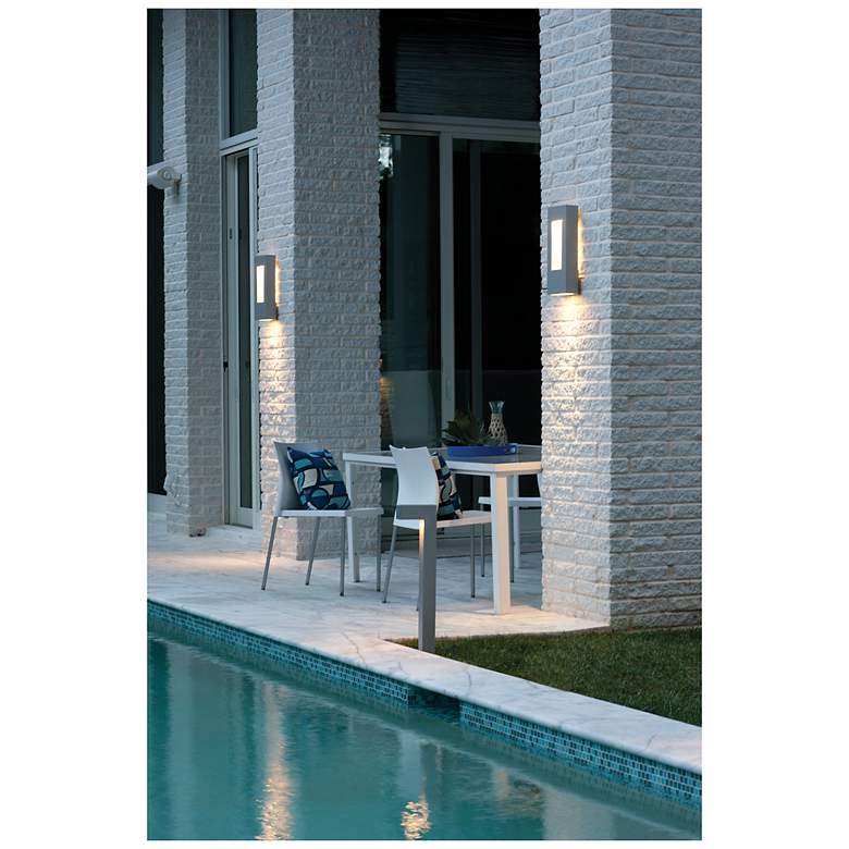 Image 2 Hinkley Atlantis 16" Titanium Modern LED Outdoor Wall Light more views