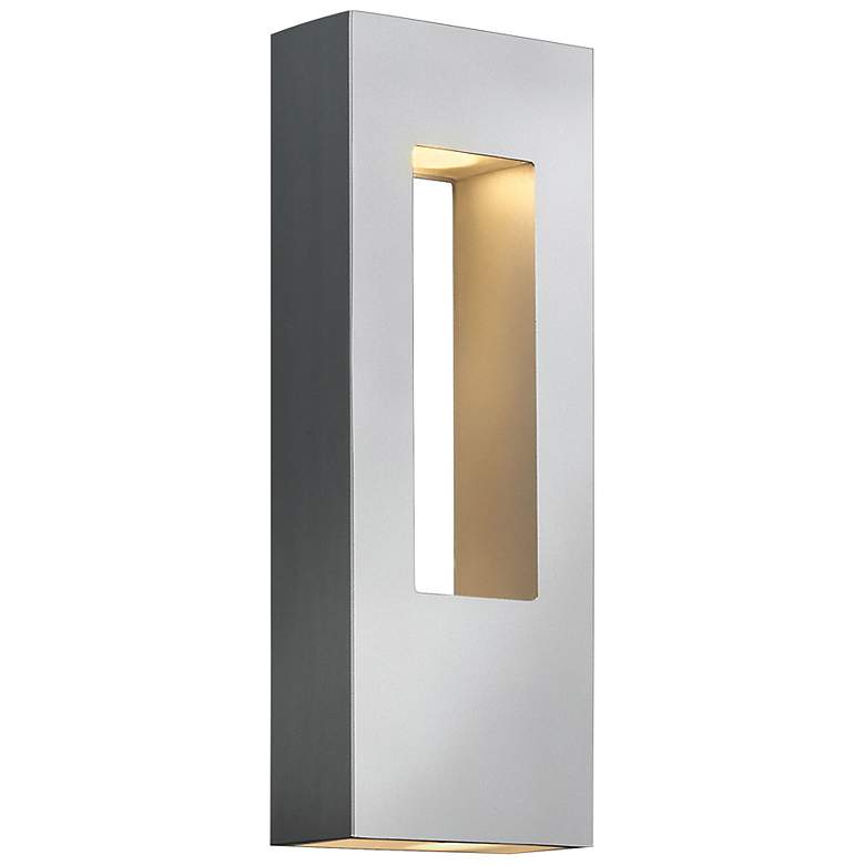 Image 7 Hinkley Atlantis 16" Titanium Modern LED Outdoor Wall Light more views