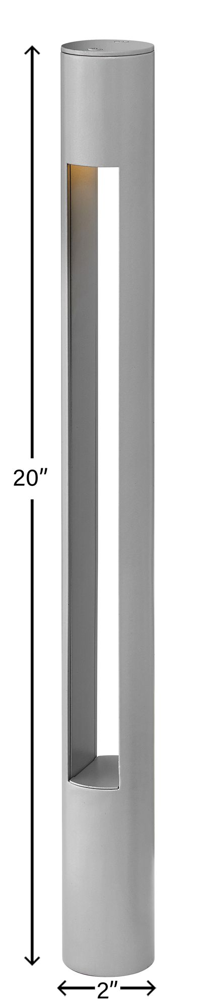 Image 7 Hinkley Atlantis 20 1/4"H Titanium Landscape Bollard Light more views