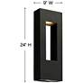 3_Hinkley Atlantis 24" High Black ADA Socketed LED Outdoor Wall Light more views