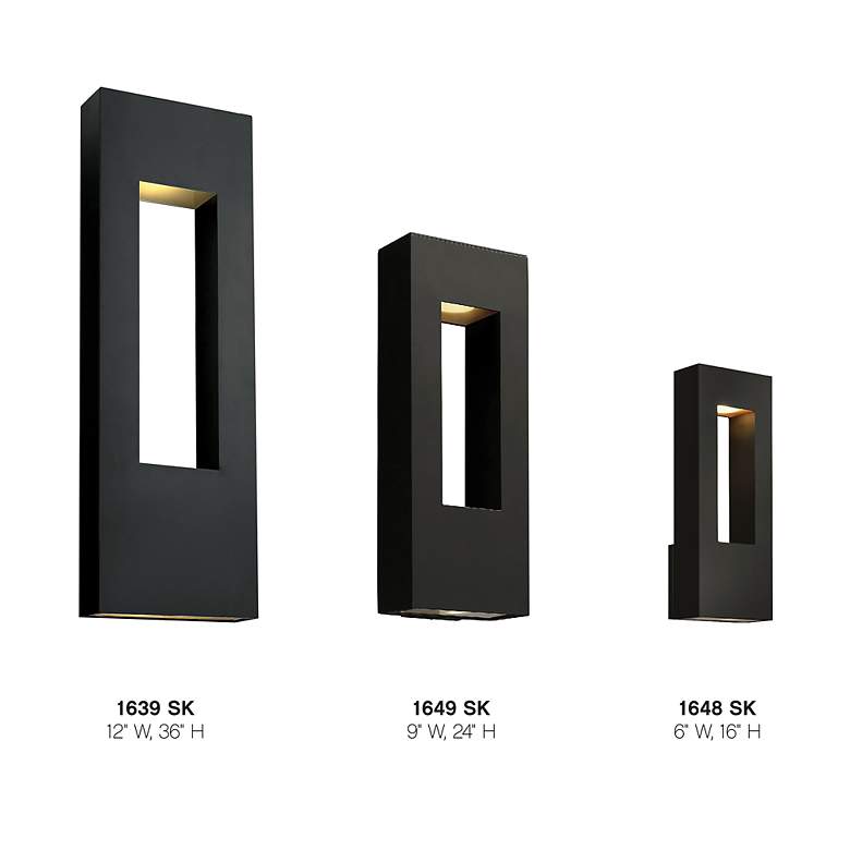 Image 7 Hinkley Atlantis 24" High Black ADA Socketed LED Outdoor Wall Light more views