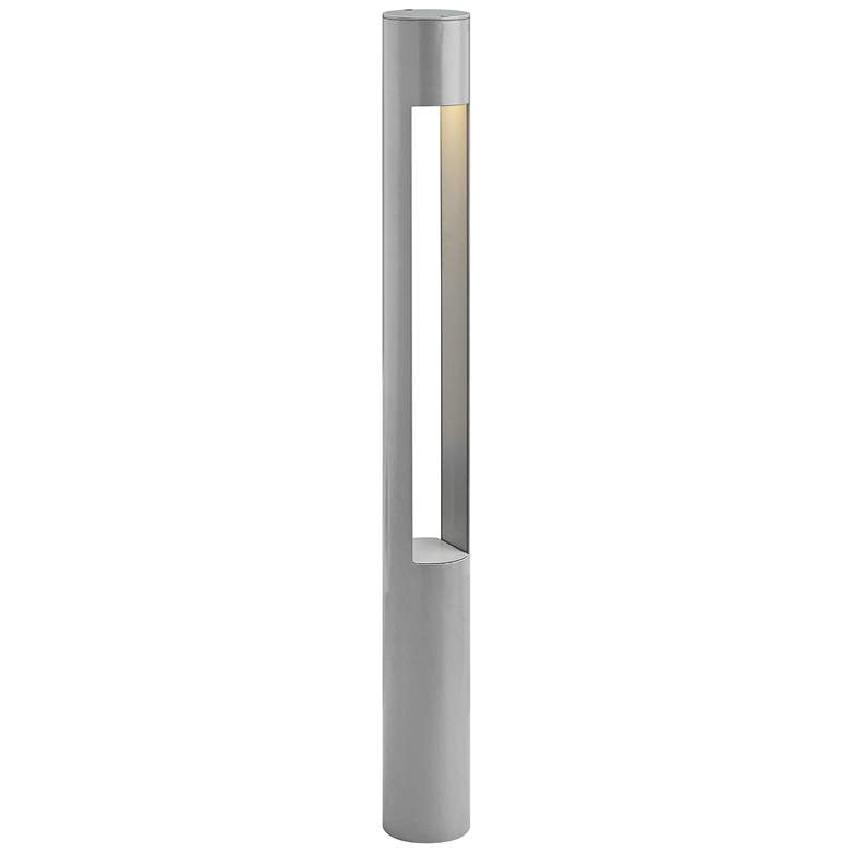 Image 1 Hinkley Atlantis 30 inchH Titanium LED 120V Round Bollard Light