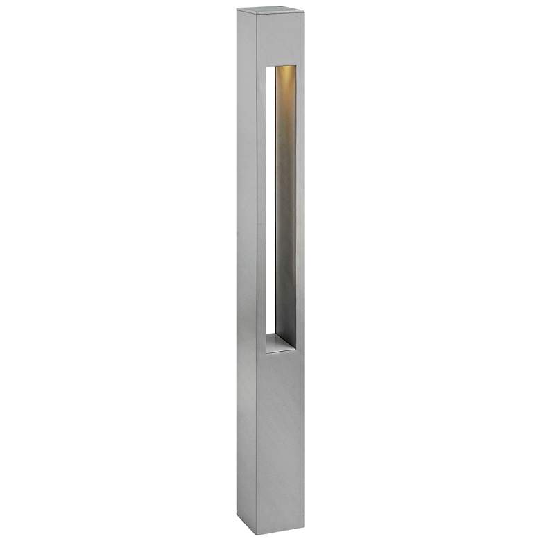 Image 1 Hinkley Atlantis 30 inchH Titanium LED 120V Square Bollard Light