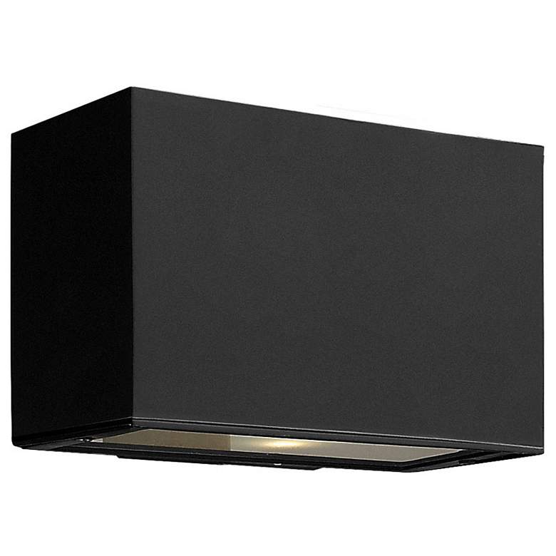 Image 1 Hinkley Atlantis 9" Wide Black Finish Modern LED Outdoor Wall Light