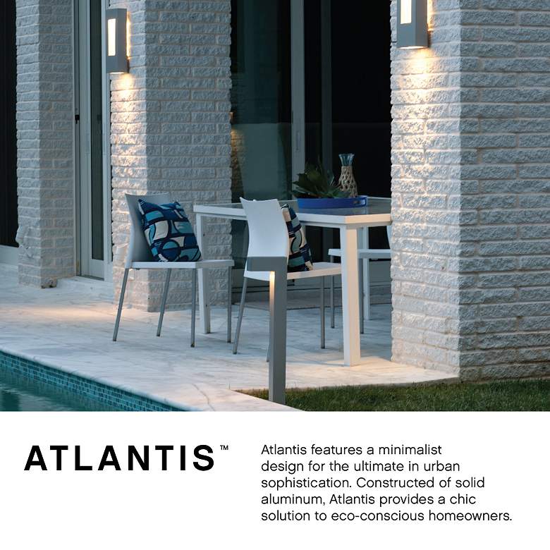 Image 4 Hinkley Atlantis 9" Wide Black Finish Modern LED Outdoor Wall Light more views