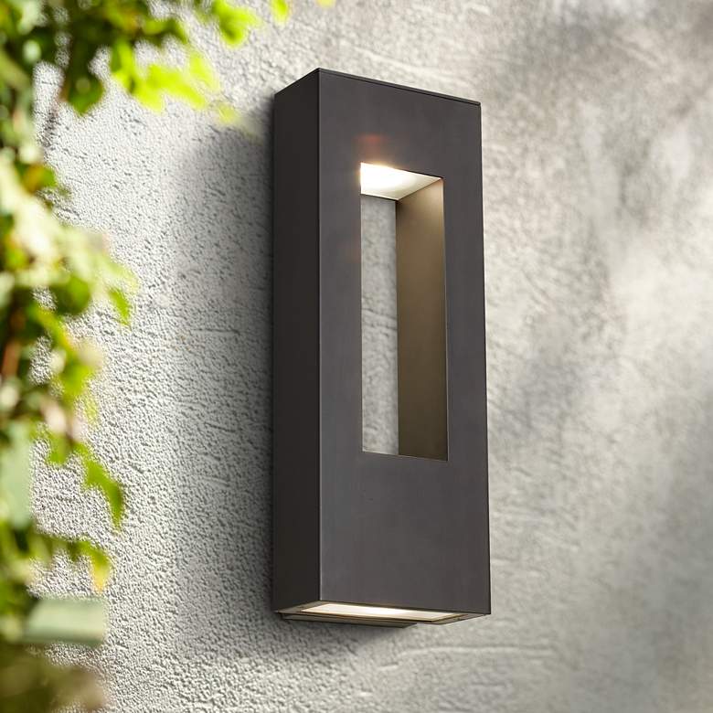 Image 1 Hinkley Atlantis Bronze 16" High Dark Sky Outdoor Wall Light