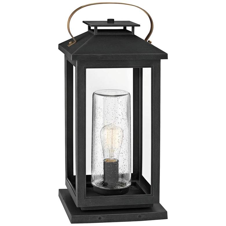 Image 1 Hinkley Atwater 21 1/2" High Black Glass Outdoor Lantern