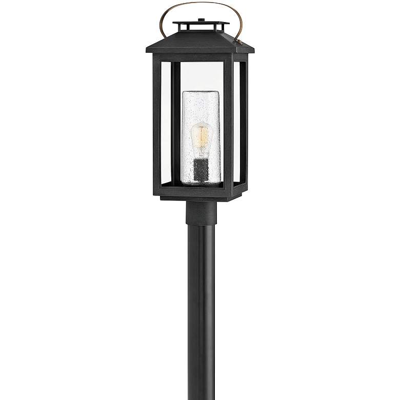 Image 1 Hinkley Atwater 23" High Black Glass Outdoor Post Light