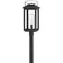 Hinkley Atwater 23" High Black Glass Outdoor Post Light