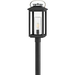 Hinkley Atwater 23" High Black Glass Outdoor Post Light