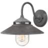 Hinkley Atwell 11 3/4" High Aged Zinc Outdoor Wall Light