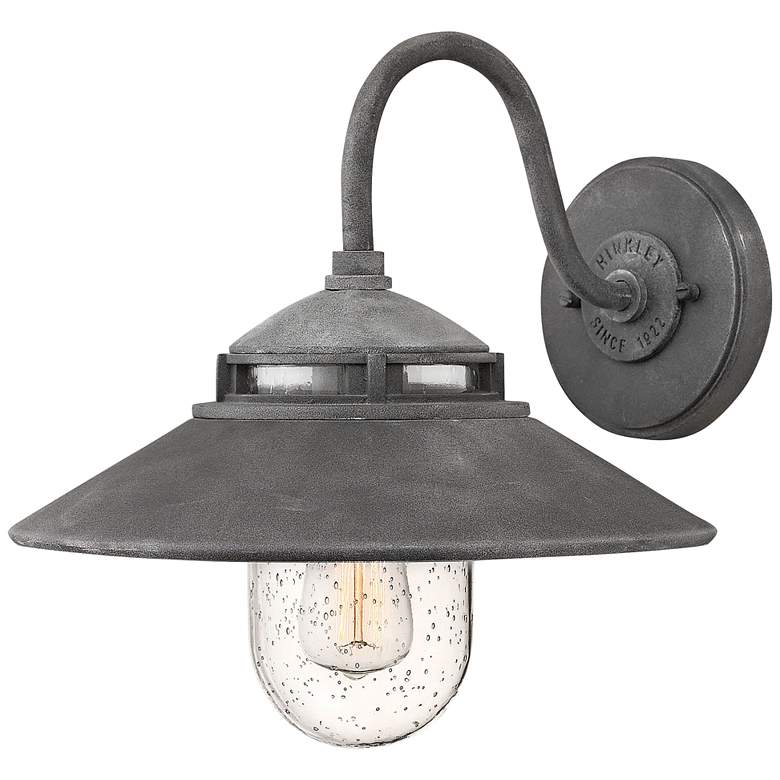 Image 1 Hinkley Atwell 11 3/4 inch High Aged Zinc Outdoor Wall Light