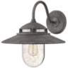 Hinkley Atwell 15 1/4" High Aged Zinc Outdoor Wall Light
