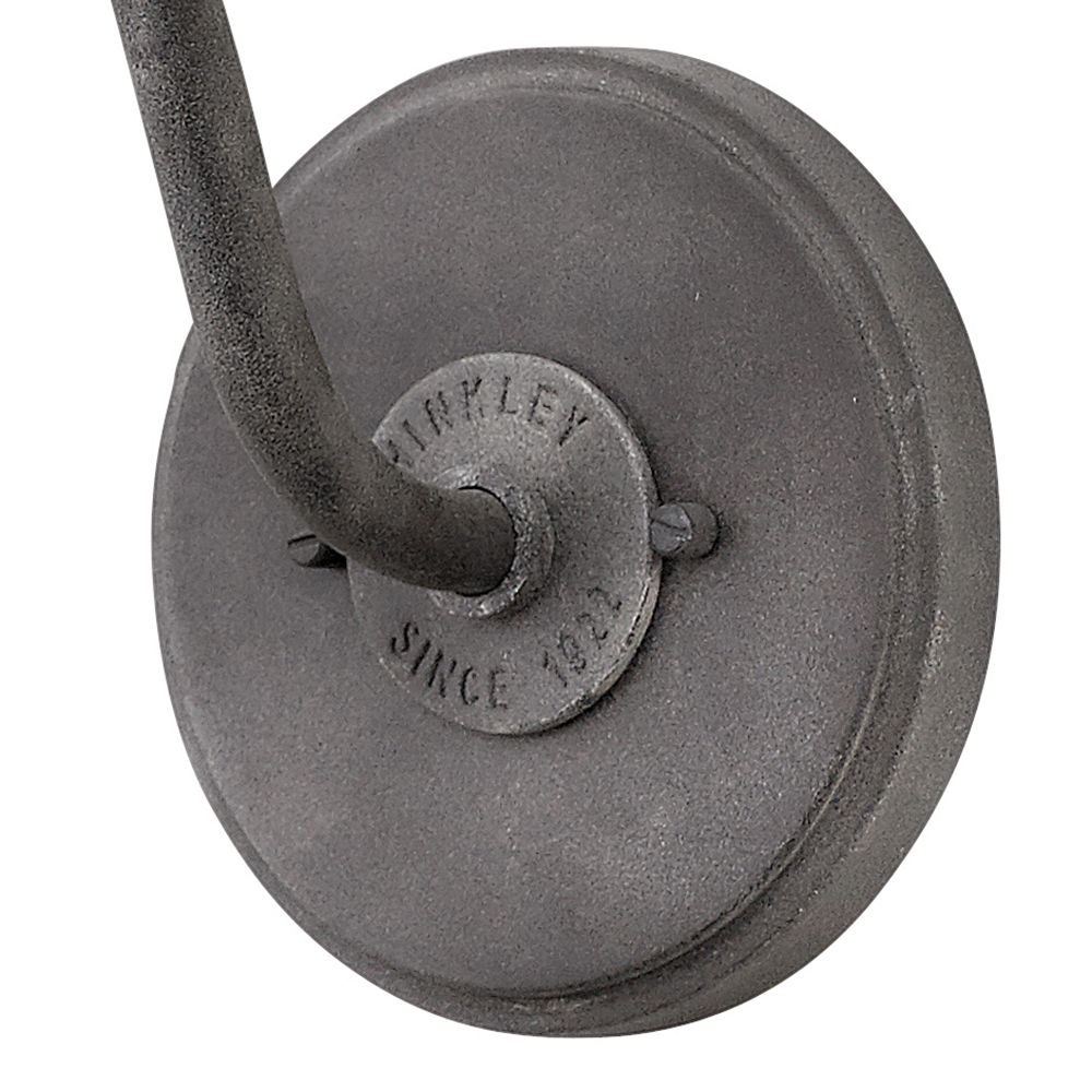 Hinkley Atwell 15 1/4" High Aged Zinc Outdoor Wall Light