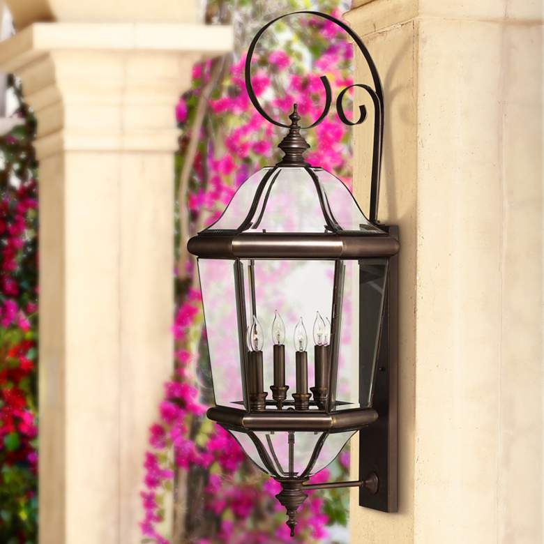Image 1 Hinkley Augusta 38 3/4 inch High Copper Bronze Outdoor Wall Lamp