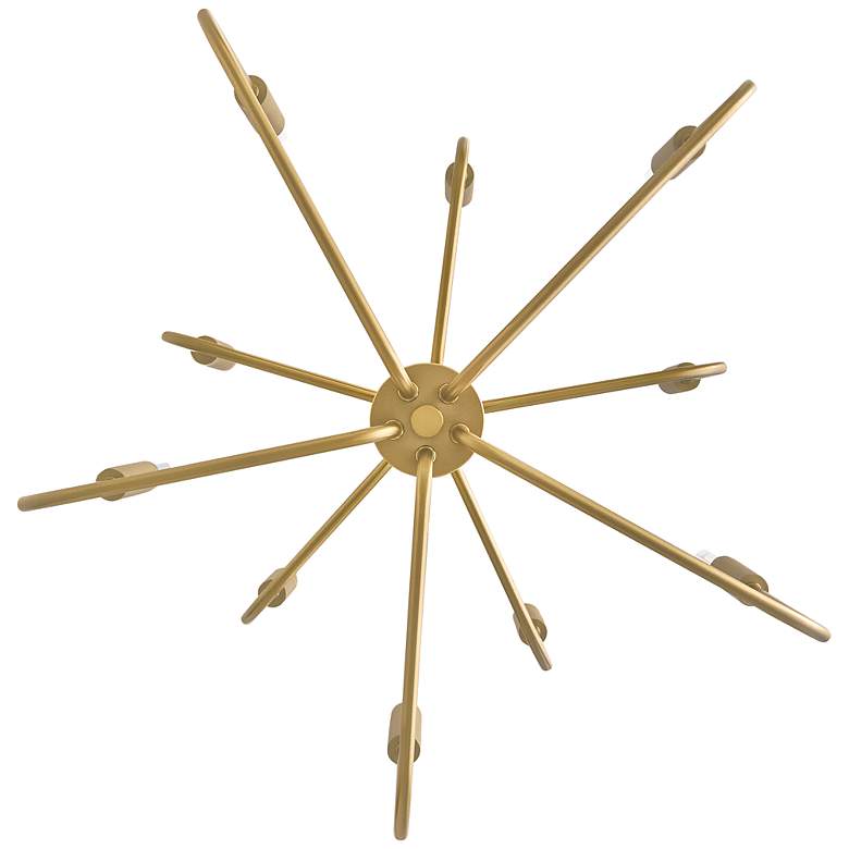 Image 4 Hinkley Austen 30" Lacquered Brass Tiered Modern Candelabra Chandelier more views