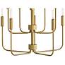 6_Hinkley Austen 30" Lacquered Brass Tiered Modern Candelabra Chandelier more views