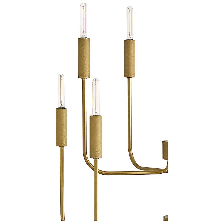 Image 7 Hinkley Austen 30" Lacquered Brass Tiered Modern Candelabra Chandelier more views