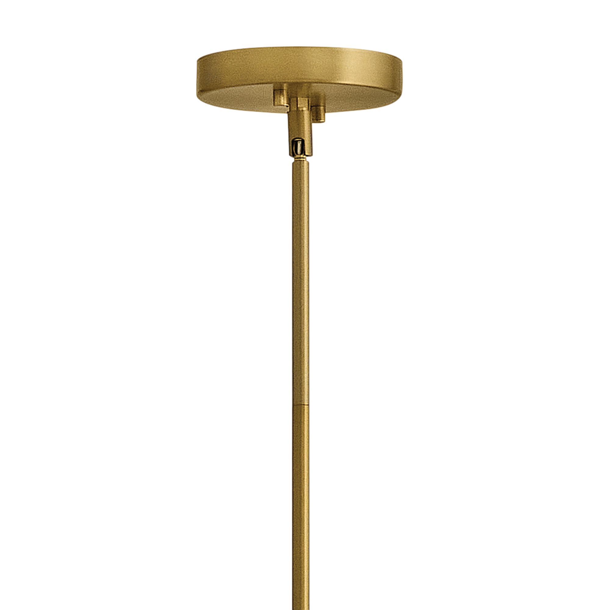 Hinkley Austen 30" Lacquered Brass Tiered Modern Candelabra Chandelier