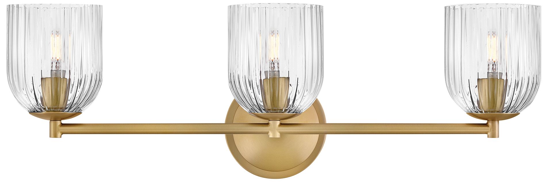 Hinkley Ava Medium Three Light Vanity 24" Lacquered Brass