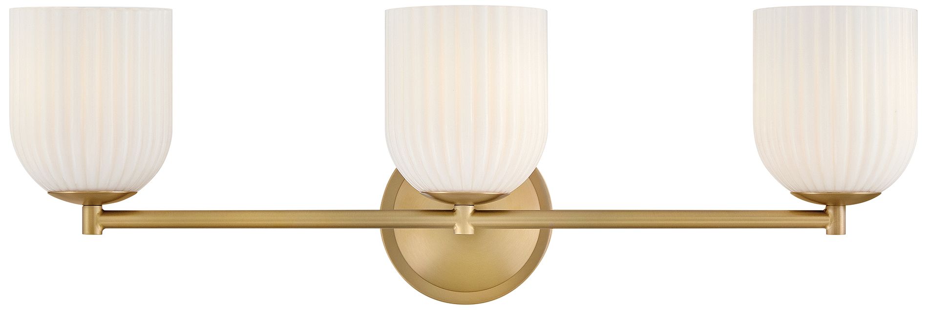 Hinkley Ava Medium Three Light Vanity 24" Lacquered Brass