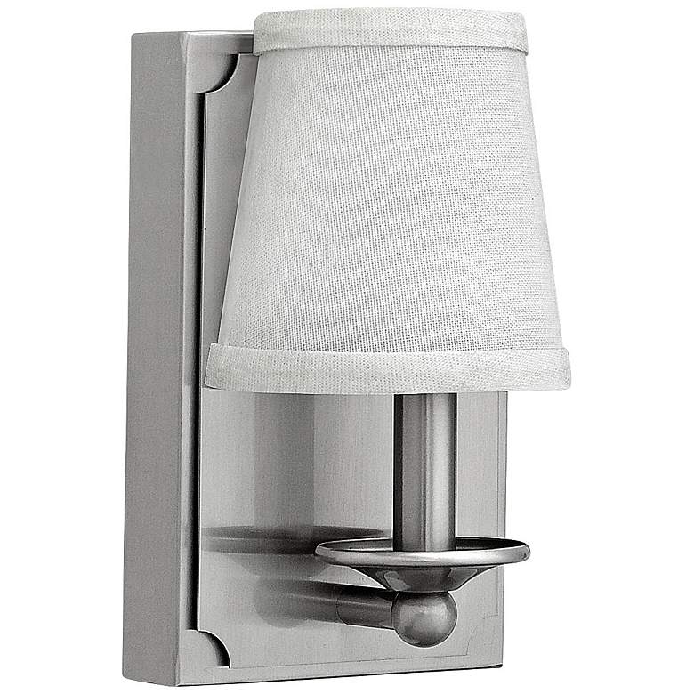 Image 1 Hinkley Avenue 8" High Brushed Nickel LED Wall Sconce