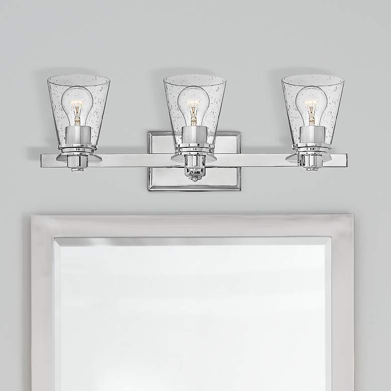 Image 1 Hinkley Avon 23" Wide Chrome 3-Light Bath Light
