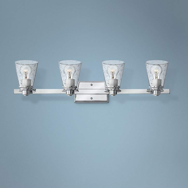 Image 1 Hinkley Avon 31 3/4" Wide Chrome 4-Light Bath Light