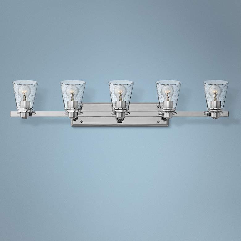 Image 1 Hinkley Avon 40 1/4 inch Wide Chrome 5-Light Bath Light