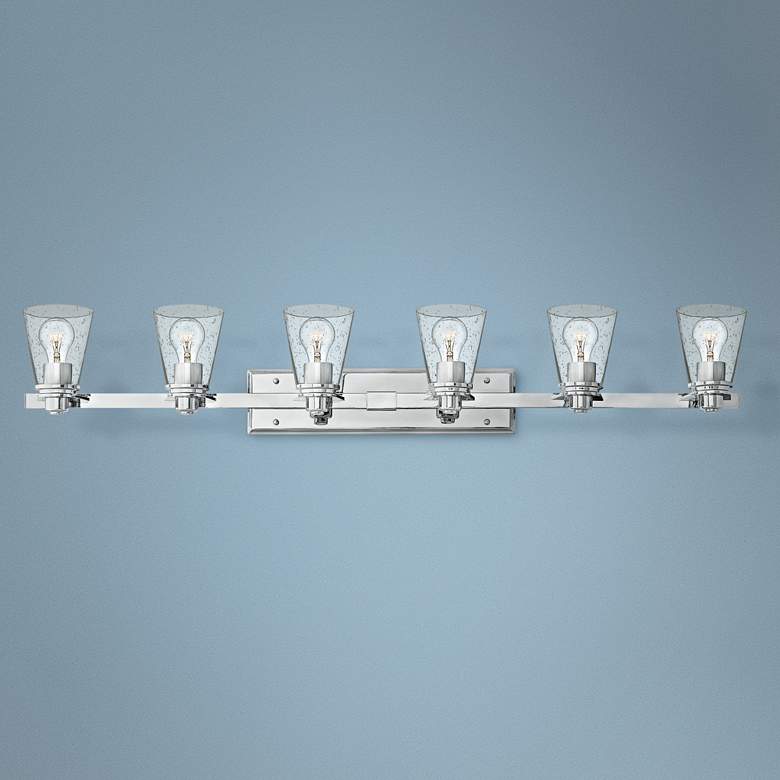 Image 1 Hinkley Avon 48" Wide Chrome 6-Light Bath Light