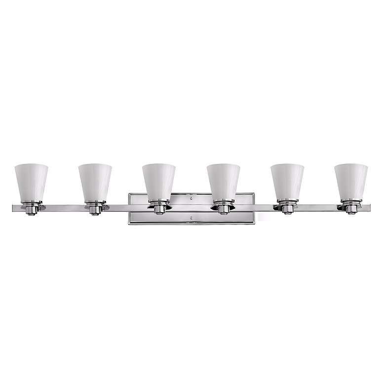 Image 2 Hinkley Avon Collection Chrome 48 inch Wide Bathroom Wall Light