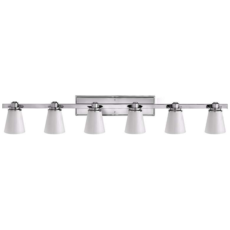 Image 3 Hinkley Avon Collection Chrome 48 inch Wide Bathroom Wall Light more views