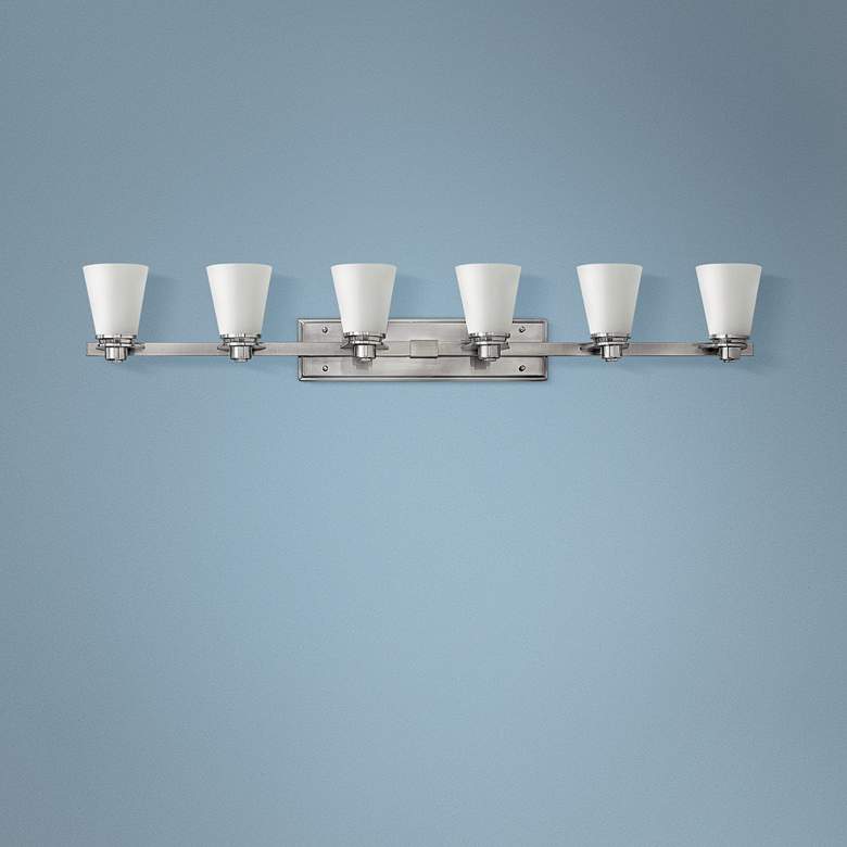 Image 1 Hinkley Avon Collection Nickel 48" Wide Bathroom Wall Light