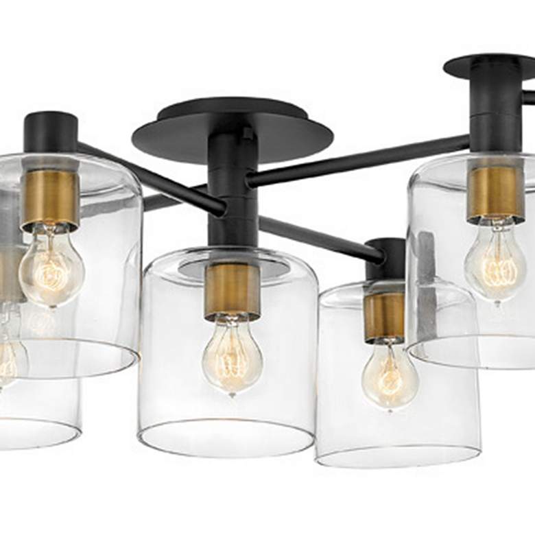 Image 2 Hinkley Axel 58.8" Wide Large Seven Light Semi-Flush Ceiling Light more views