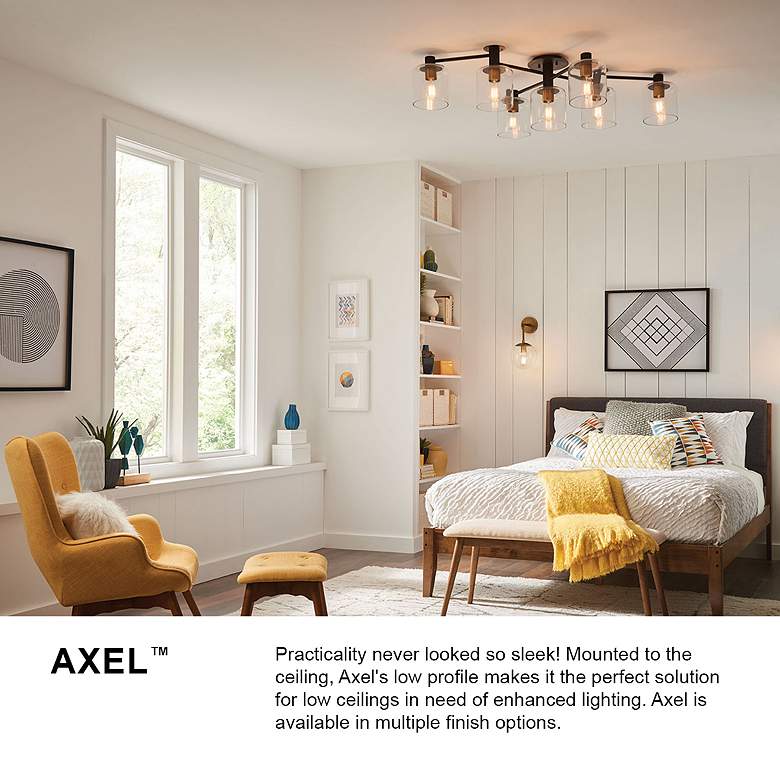 Image 4 Hinkley Axel 58.8" Wide Large Seven Light Semi-Flush Ceiling Light more views