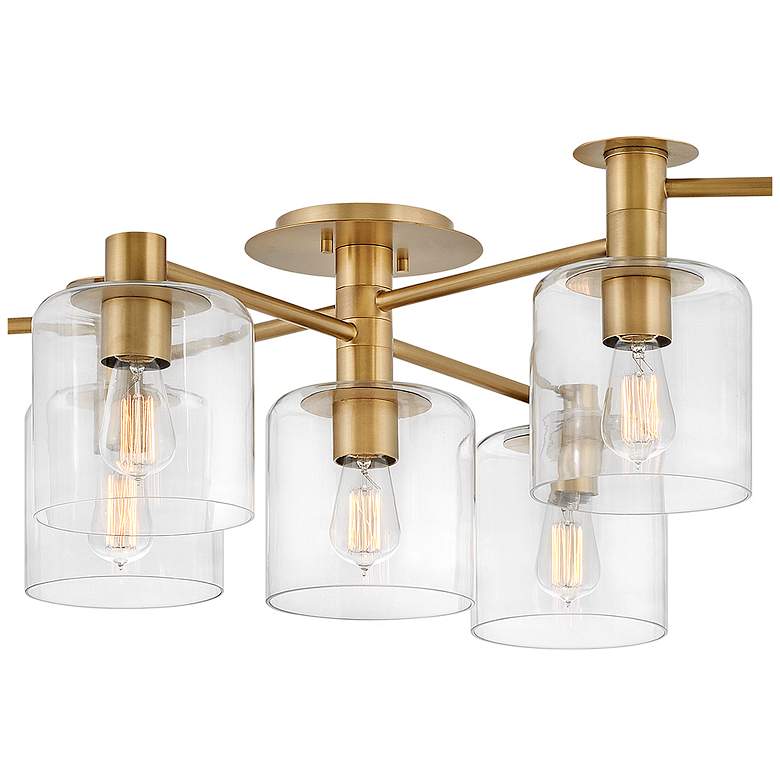 Image 3 Hinkley Axel 58 3/4" Wide Heritage Brass Ceiling Light more views