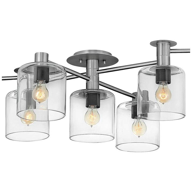 Image 5 Hinkley- Axel Extra Large Semi-Flush Mount- 58.75" Brushed Nickel more views