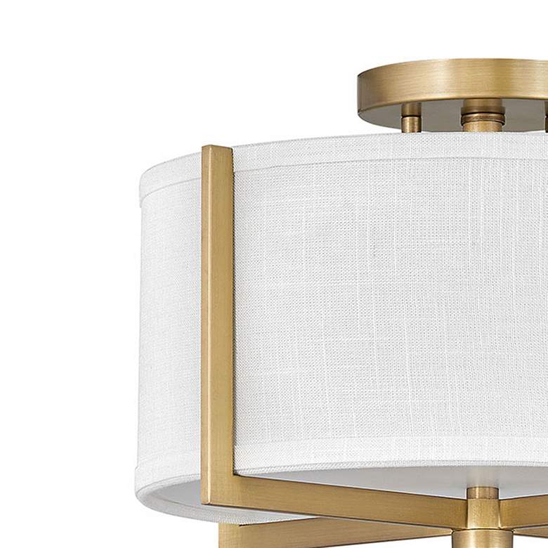 Image 2 Hinkley Axis 14.5" Wide Heritage Brass and White Modern Ceiling Light more views