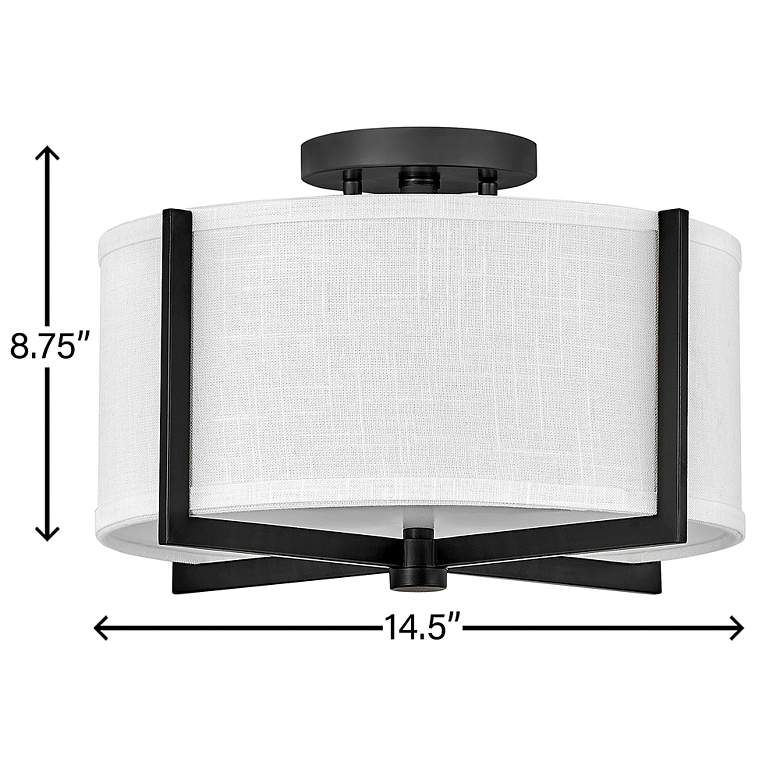 Image 3 Hinkley Axis 14 1/2" Wide Black Ceiling Light more views