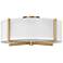 Hinkley Axis 19.5" Wide Heritage Brass and White Modern Ceiling Light