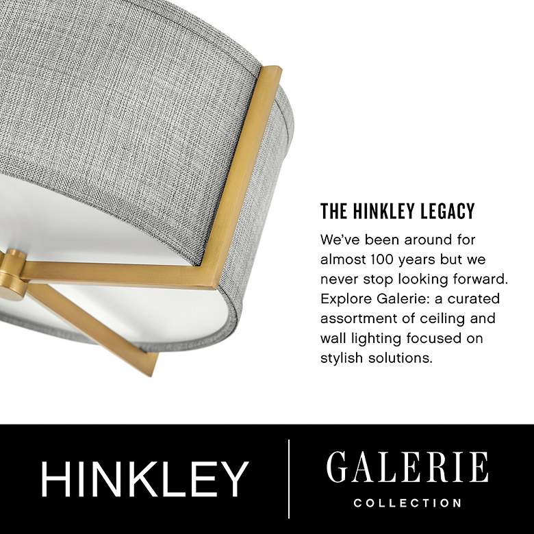 Image 7 Hinkley Axis 19 1/2" Wide Brass and White Modern Drum Ceiling Light more views