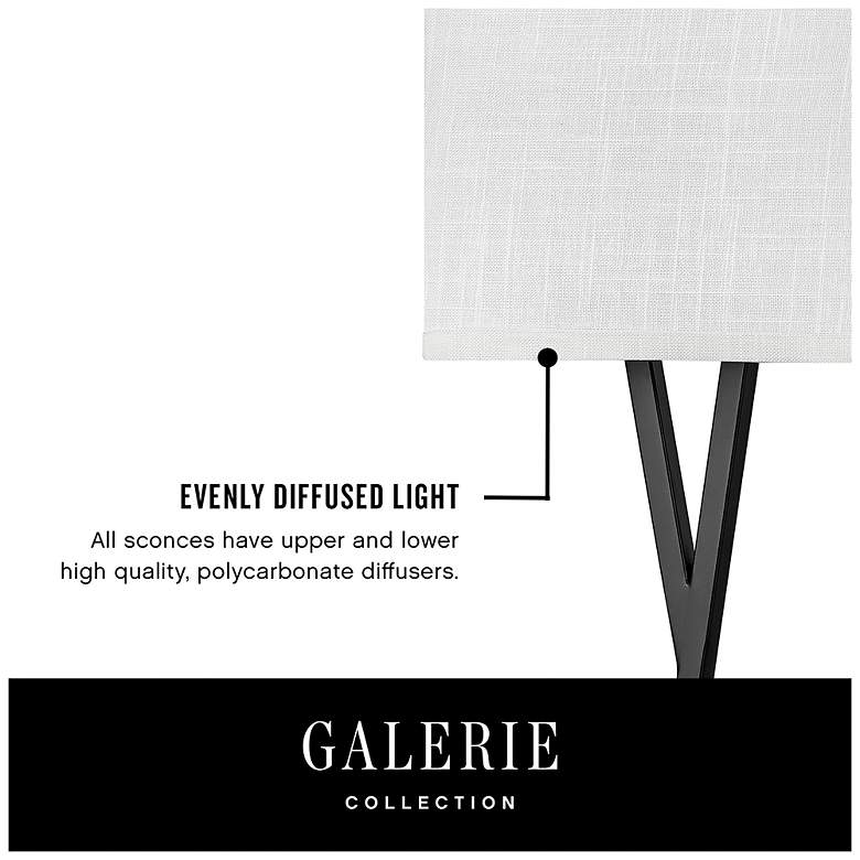 Image 3 Hinkley Axis 22" High Black Metal ADA LED Wall Sconce more views