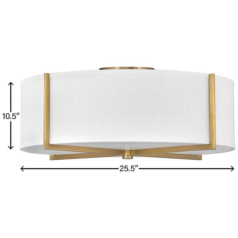 Image 3 Hinkley Axis 25 1/2" Wide Brass and White Modern Ceiling Light more views
