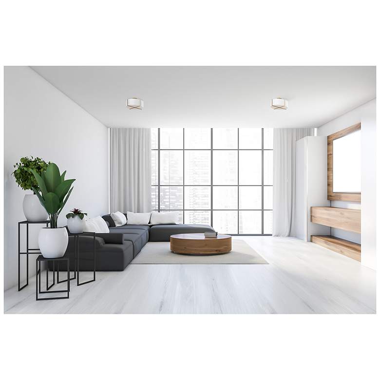 Image 5 Hinkley Axis 25 1/2" Wide Brass and White Modern Ceiling Light more views