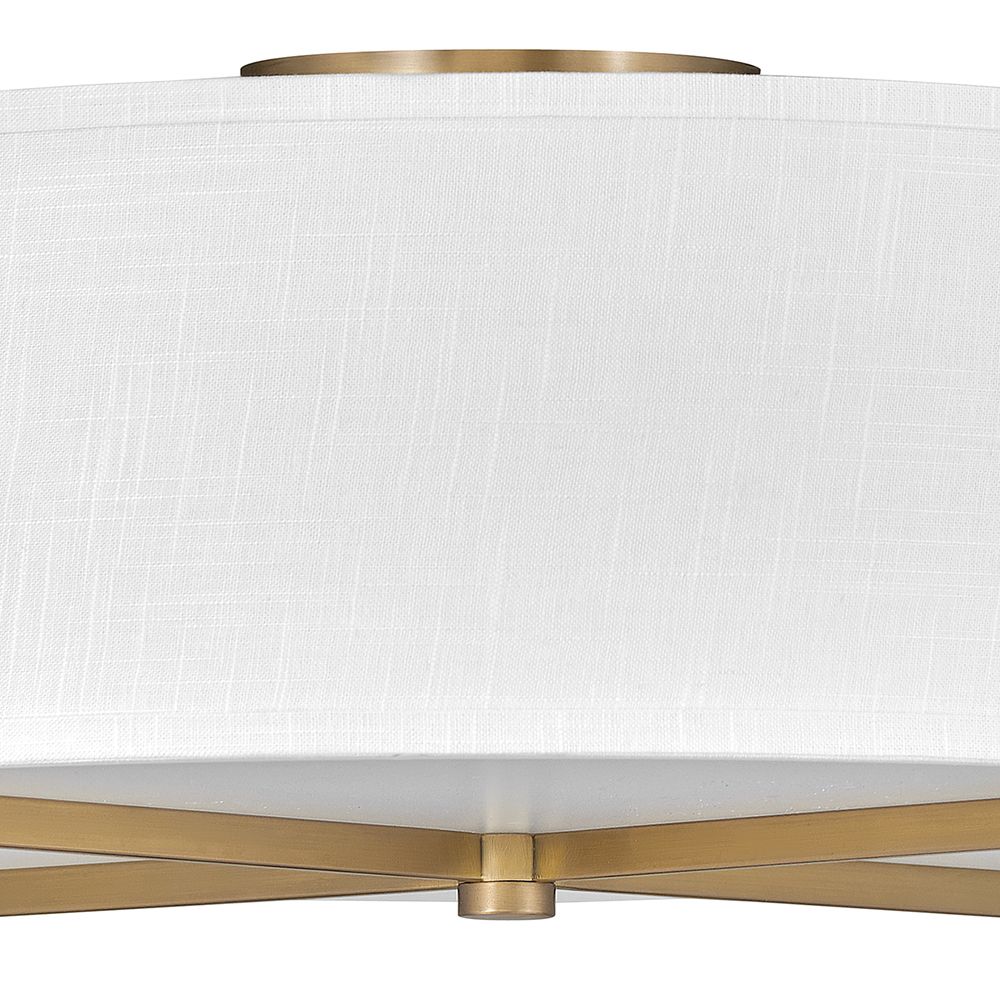 Hinkley Axis 25 1/2" Wide Brass and White Modern Ceiling Light